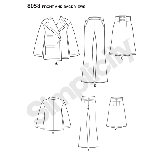 Simplicity 8058P5 snitmønster