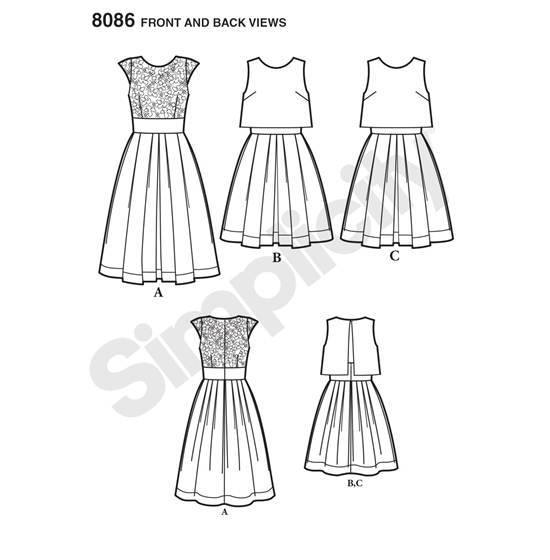 Simplicity 8086P5 snitmønster