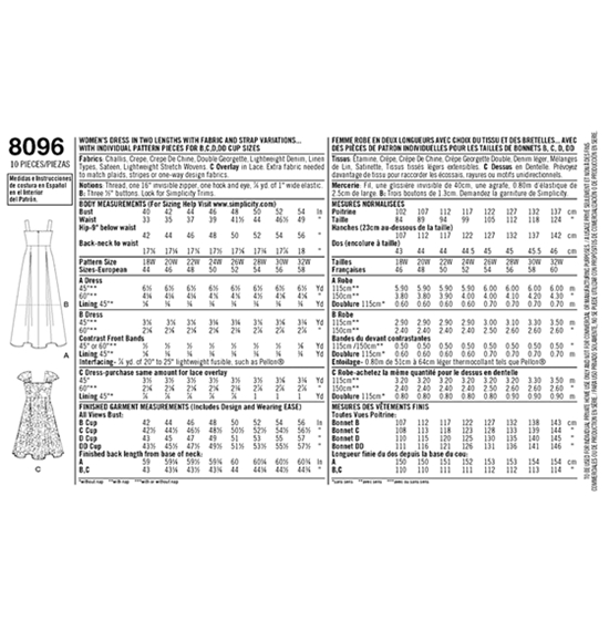 Simplicity 8096GG snitmønster