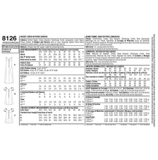 Simplicity 8126R5 snitmønster