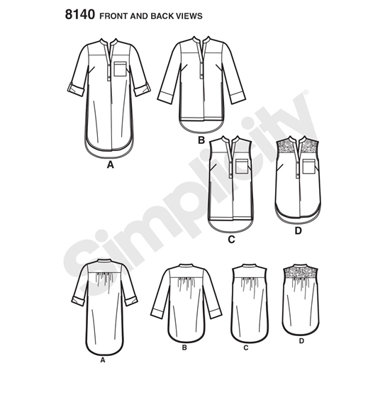 Simplicity 8140FF snitmønster