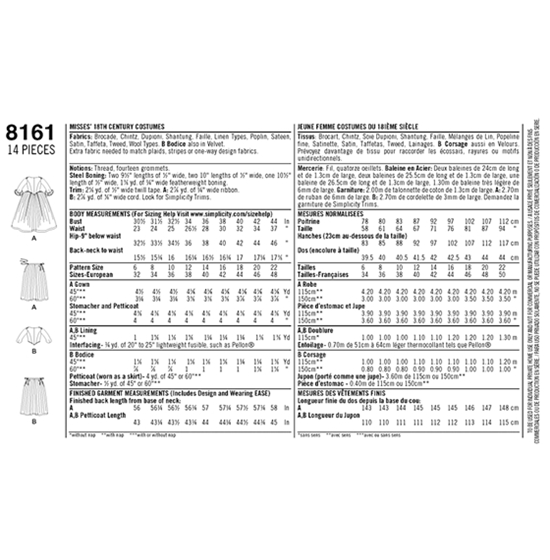 Simplicity 8161H5 snitmønster