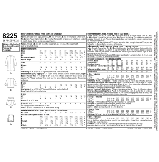 Simplicity 8225K5 snitmønster
