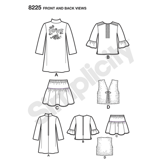 Simplicity 8225K5 snitmønster