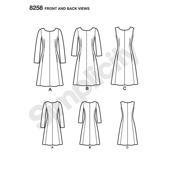 Simplicity 8258BB snitmønster
