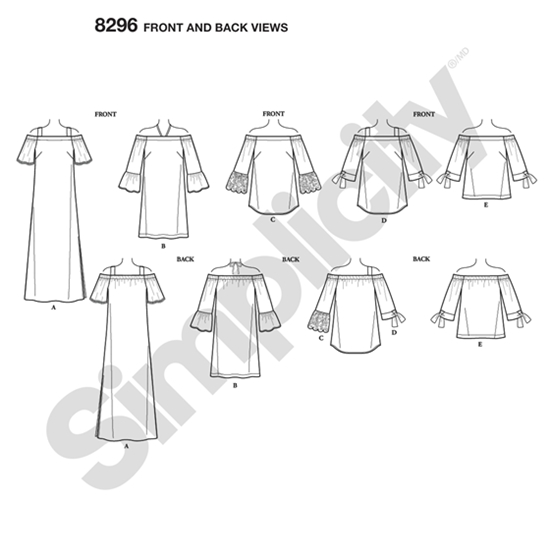 Simplicity 8296AA snitmønster