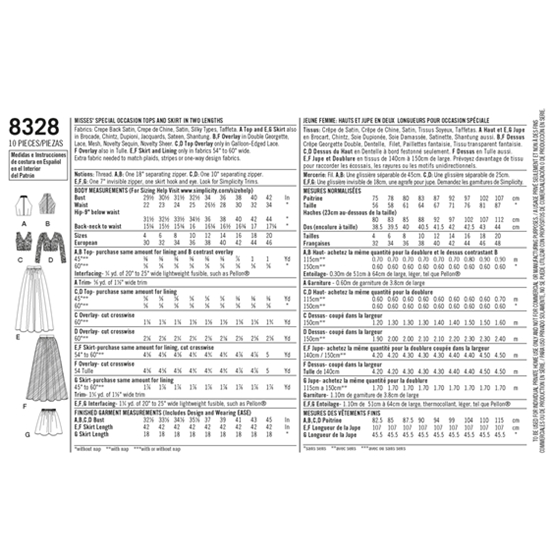 Simplicity 8328P5 snitmønster