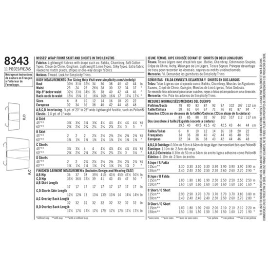 Simplicity 8343R5 snitmønster