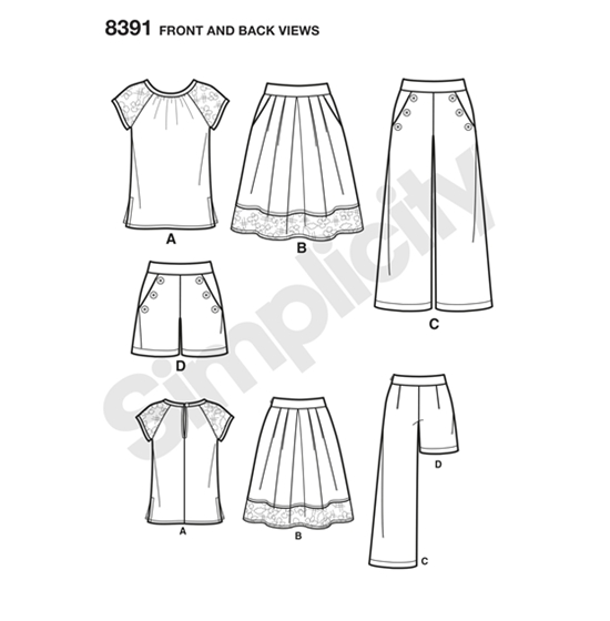 Simplicity 8391U5 snitmønster