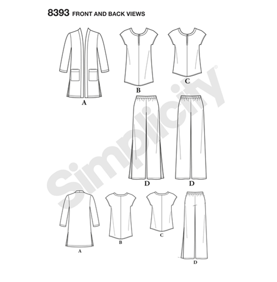 Simplicity 8393AA snitmønster