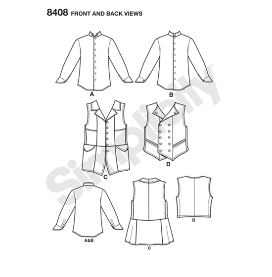 Simplicity 8408BB snitmønster