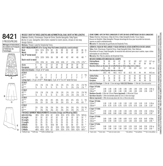 Simplicity 8421H5 snitmønster