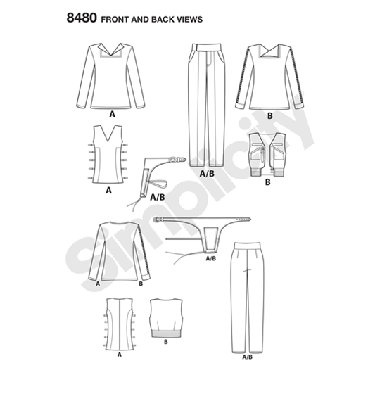 Simplicity 8480H5 snitmønster